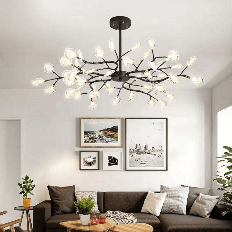 Hotel Home Nordic Style Chandelier Dining Room Pendant Light Led Hanging Acrylic Firefly Shape Chandelier, operation11