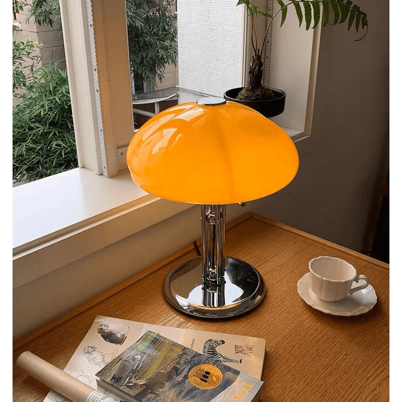 Medieval Bauhaus Pumpkin Table Lamp Bedroom Bedside Retro Designer Net Three Color Creative Decorative Lamps, Pumpkin Table Lamp Retro Designer, operation11