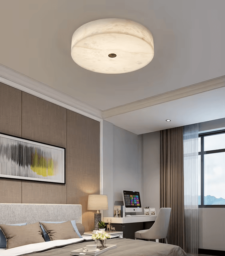 Alabaster LED Flush Mount Ceiling Light Modern Ceiling Ligh Square Minimalist Ceiling Lamp for Living Room Bedroom, Modern Onyx Surface Mounted Ceiling Light MC15 | OEM ODM, operation11