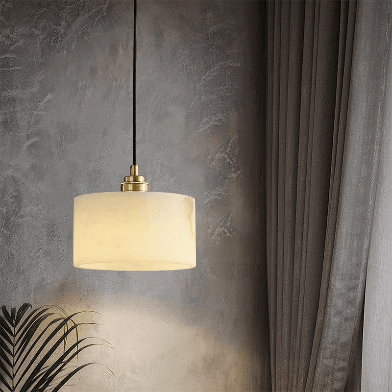 Dining Room Kitchen Lighting Modern Staircase Hanging Led White Alabaster Pendant Light Chandelier Marble Finish, operation11