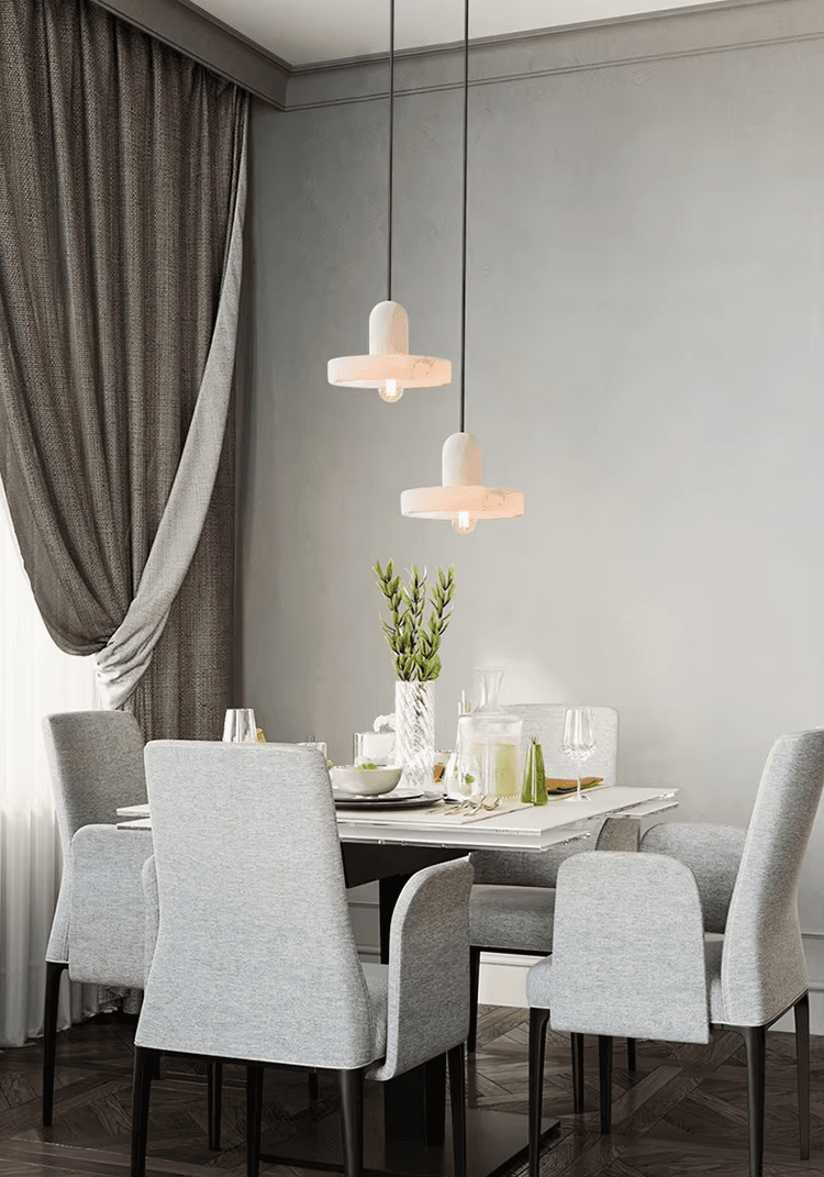 Luxury Natural Marble Pendant Light Creative Hanging Wire Design for Dining Rooms Bar Counters, Round Natural Marble Pendant Light, 4100K Neutral White LED, operation11