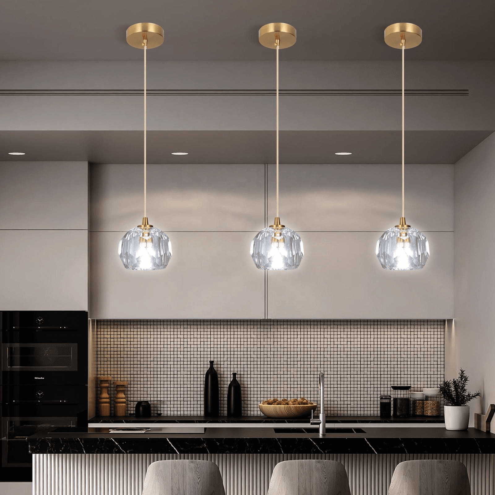 Nordic G9 Copper Crystal Pendant Light for Hotel Kitchen Island Hanging Ceiling Lamp, Nordic G9 Copper Crystal Pendant Light, operation11
