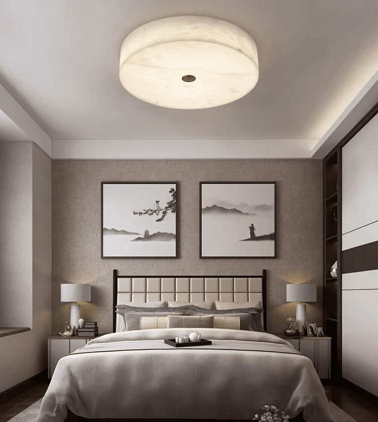 Alabaster LED Flush Mount Ceiling Light Modern Ceiling Ligh Square Minimalist Ceiling Lamp for Living Room Bedroom, Modern Onyx Surface Mounted Ceiling Light MC15 | OEM ODM, operation11