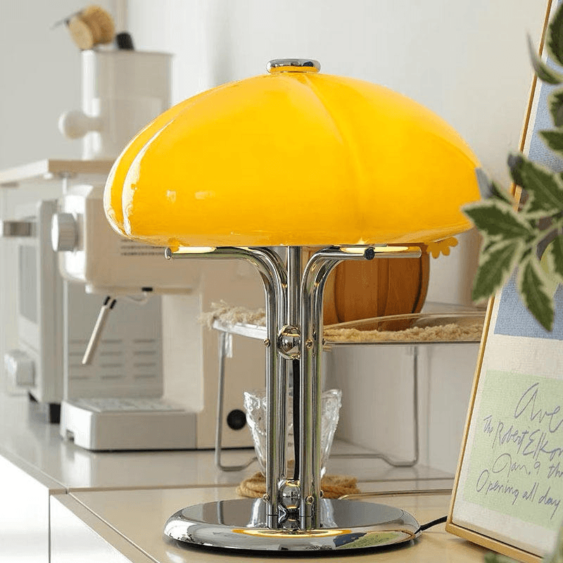 Medieval Bauhaus Pumpkin Table Lamp Bedroom Bedside Retro Designer Net Three Color Creative Decorative Lamps, Pumpkin Table Lamp Retro Designer, operation11