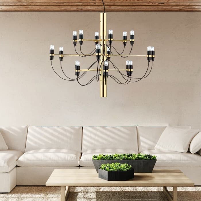 Tendrila Multi-Light Chandelier - Industrial Style Pendant Light for Dining Room, operation11