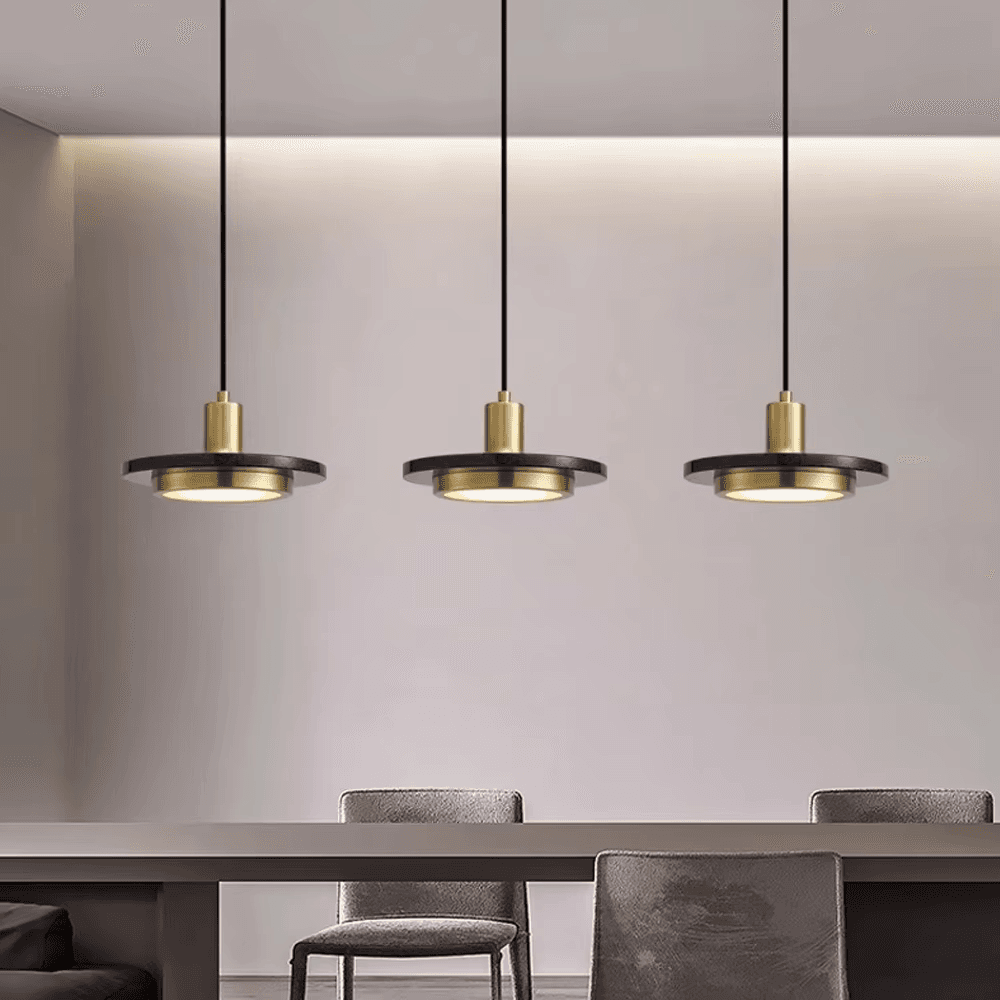 Nordic Modern Minimalist Chandelier Creative Marble Restaurant Bedside Lamp Copper Personalized Chandelier, Nordic Marble Copper Chandelier, operation11