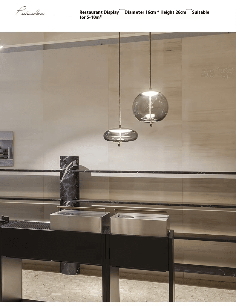 Creative Restaurant Kitchen Dining Room Bar Hanging Lamp Smoked Glass Ball Twisted Rope Pendant Lights for Kitchen, Multi Color Round Glass Pendant Light PL0918-03, Dimmable 35, operation11