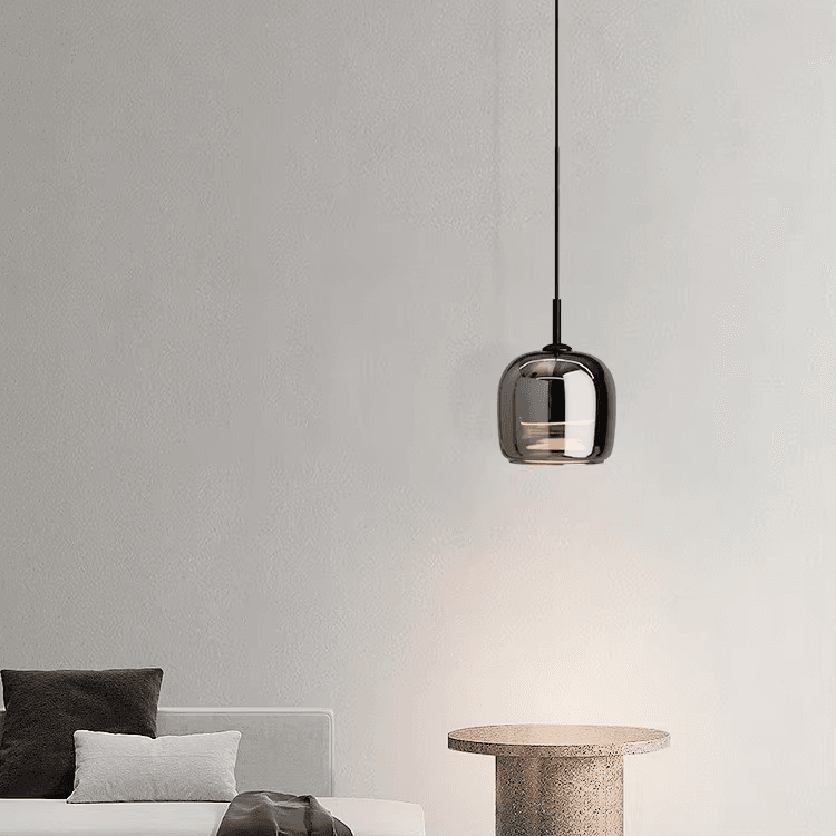 Hotel Bedroom Bedside Iron Glass Hanging Lamp Kitchen Home Decor Nordic Modern Luxury Led Pendant Light, Nordic Iron Glass LED Pendant Light, operation11