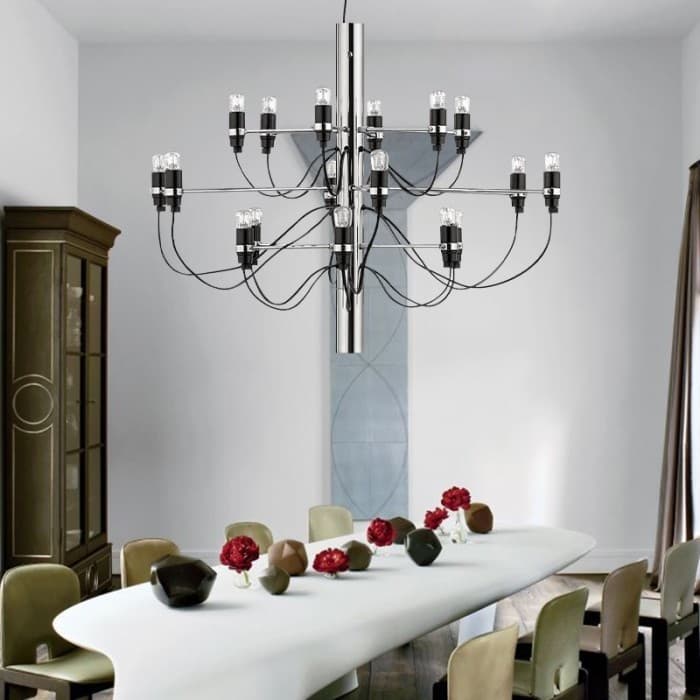 Tendrila Multi-Light Chandelier - Industrial Style Pendant Light for Dining Room, operation11