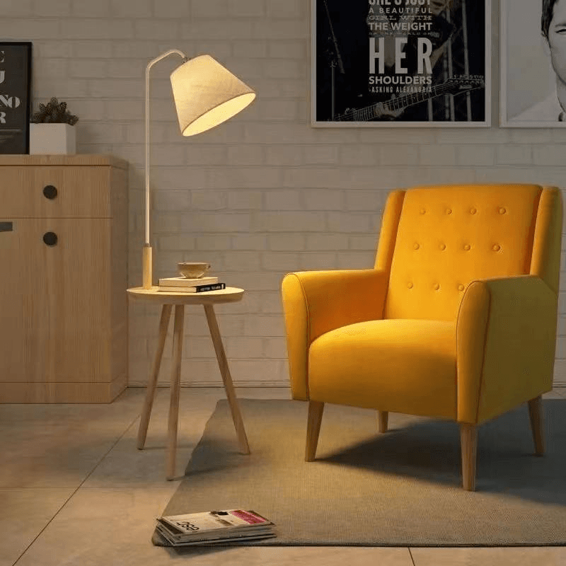 Modern Solid Wood Desk Lamp for Home Office and Hotel Use Creative Small Floor Lamp with Bedside Option, Modern Solid Wood Tripod Lamp, operation11