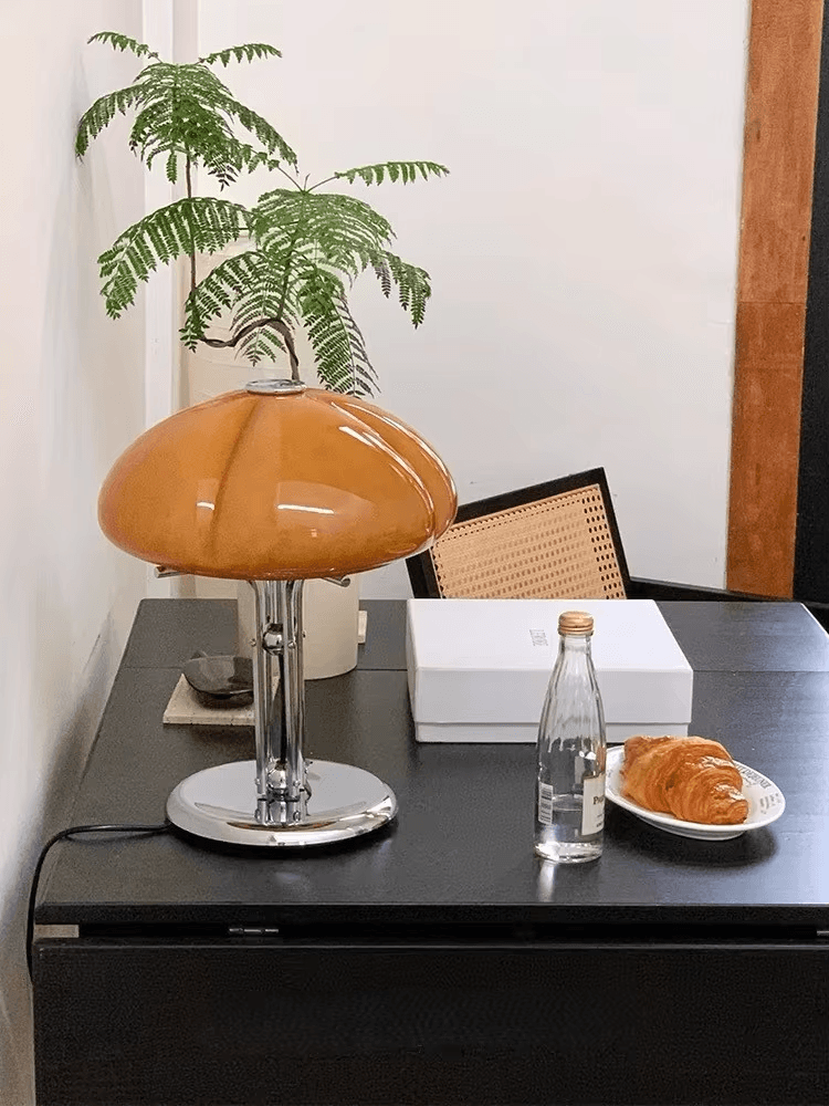 Medieval Bauhaus Pumpkin Table Lamp Bedroom Bedside Retro Designer Net Three Color Creative Decorative Lamps, Pumpkin Table Lamp Retro Designer, operation11