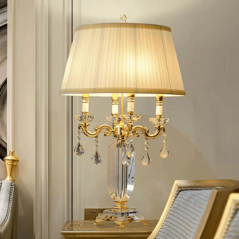 Modern Led Light Design Decoration Bedroom Bedside Night Light Home Goods Crystal Lampen Luxury Candelabra Table Lamp, Luxury Crystal Table Lamp TL0918-01, 2700K Eye-Caring LED, operation11