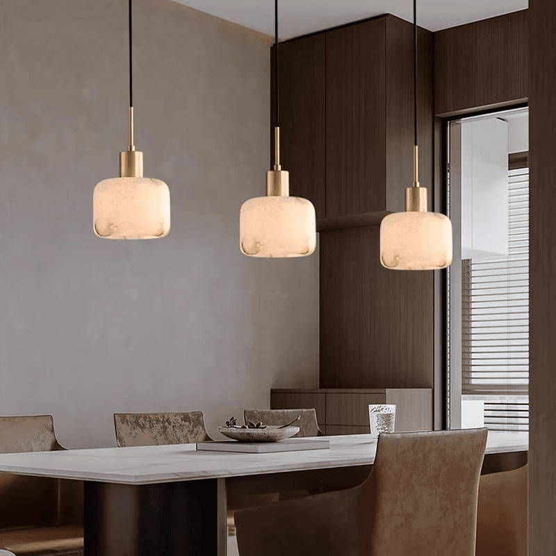 Nordic Copper Marble Bedroom Bedside Living Room Background Wall Small Chandelier Modern Simple Entrance Hall bar Lamp, Nordic Copper Marble Pendant Light | Modern Small Chandelier, operation11