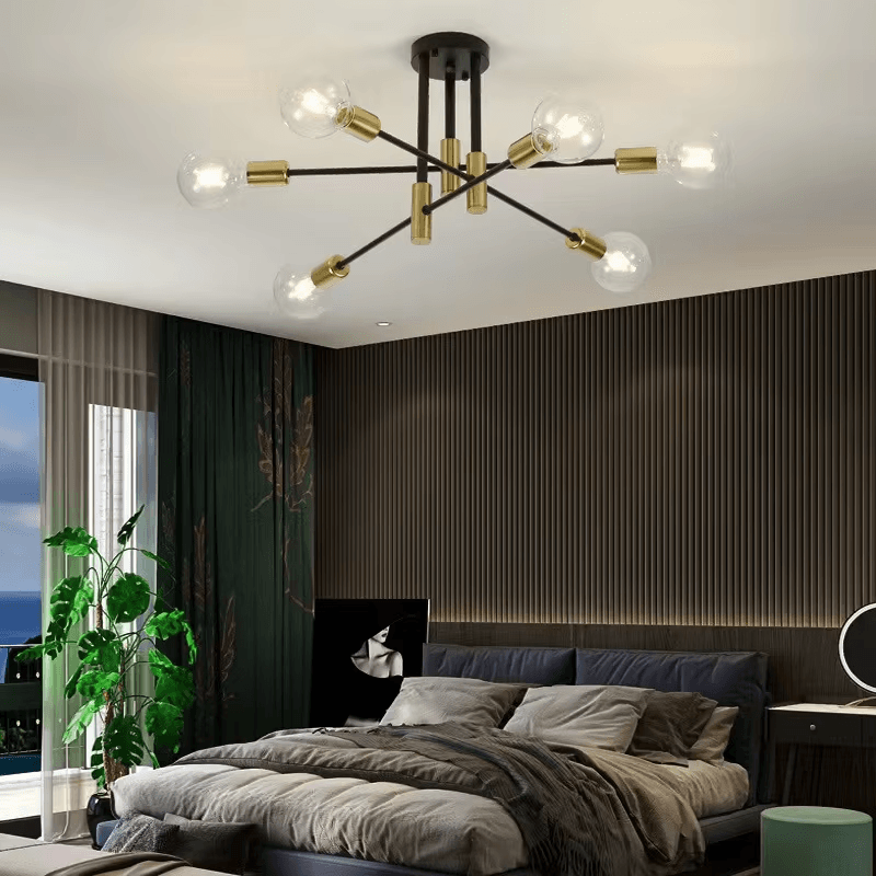 6 Heads Ceiling Light Restaurant Hotel Home Led Indoor Lighting Living Room Industrial Pendant Light, operation11