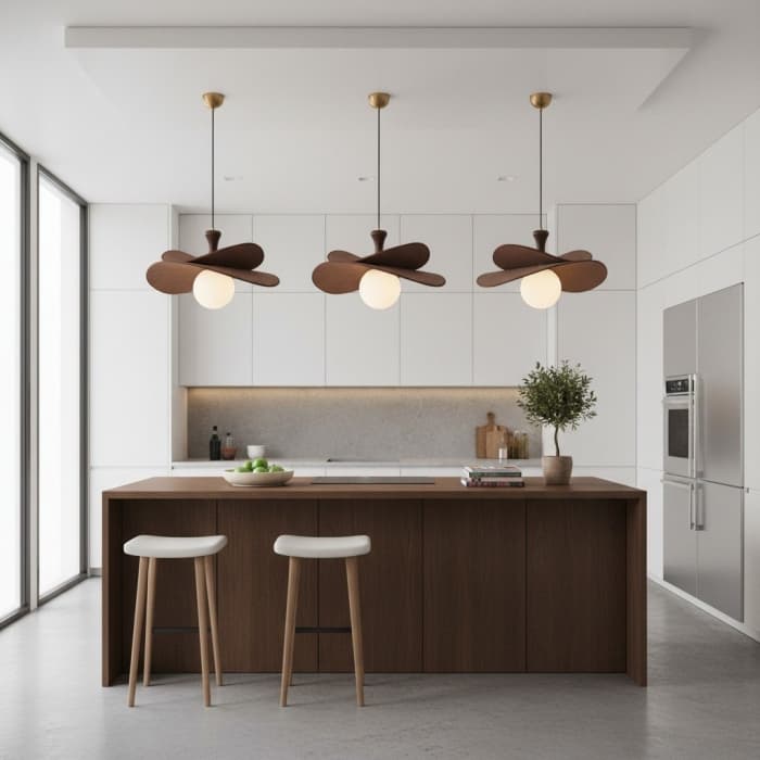 Orrise Sculptural Flower Pendant Light - Modern Fixture for Entryways T529, operation11