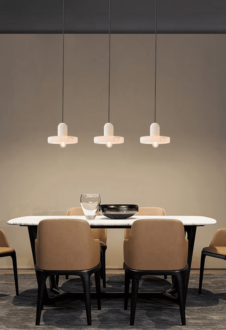 Luxury Natural Marble Pendant Light Creative Hanging Wire Design for Dining Rooms Bar Counters, Round Natural Marble Pendant Light, 4100K Neutral White LED, operation11