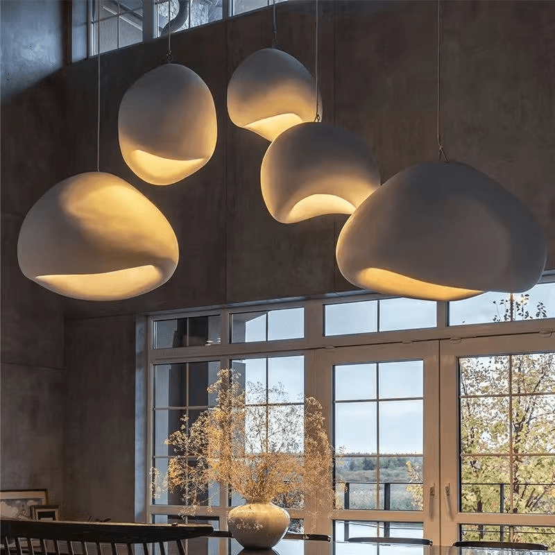 Japanese Wabi Sabi Pendant Light E27 Minimalist Loft Luminaire Suspended Lighting for Home Restaurant, operation11