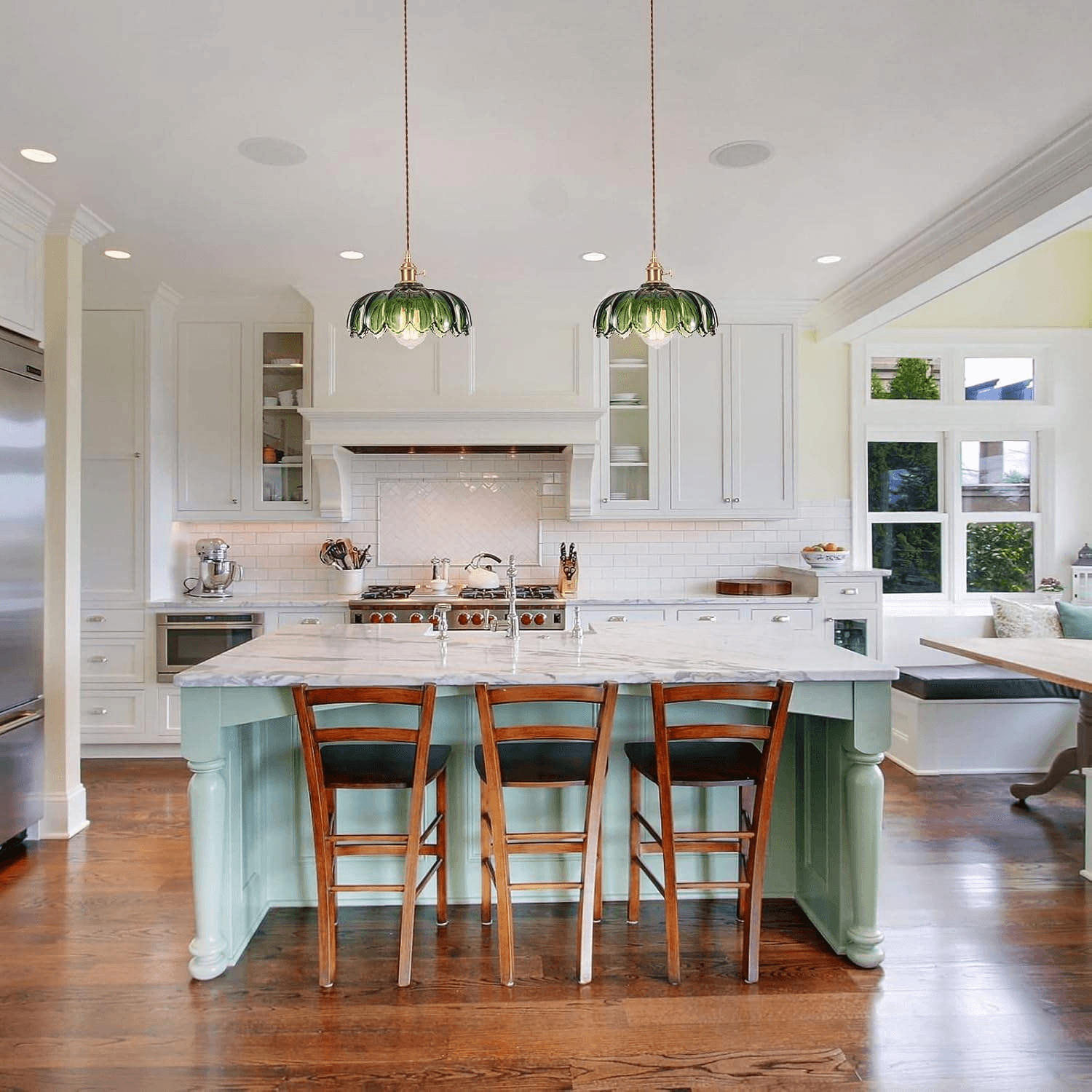 Green Glass Suspension Lamp Vintage Style Ceiling Chandelier, Green Glass Suspension Lamp Vintage Chandelier, operation11