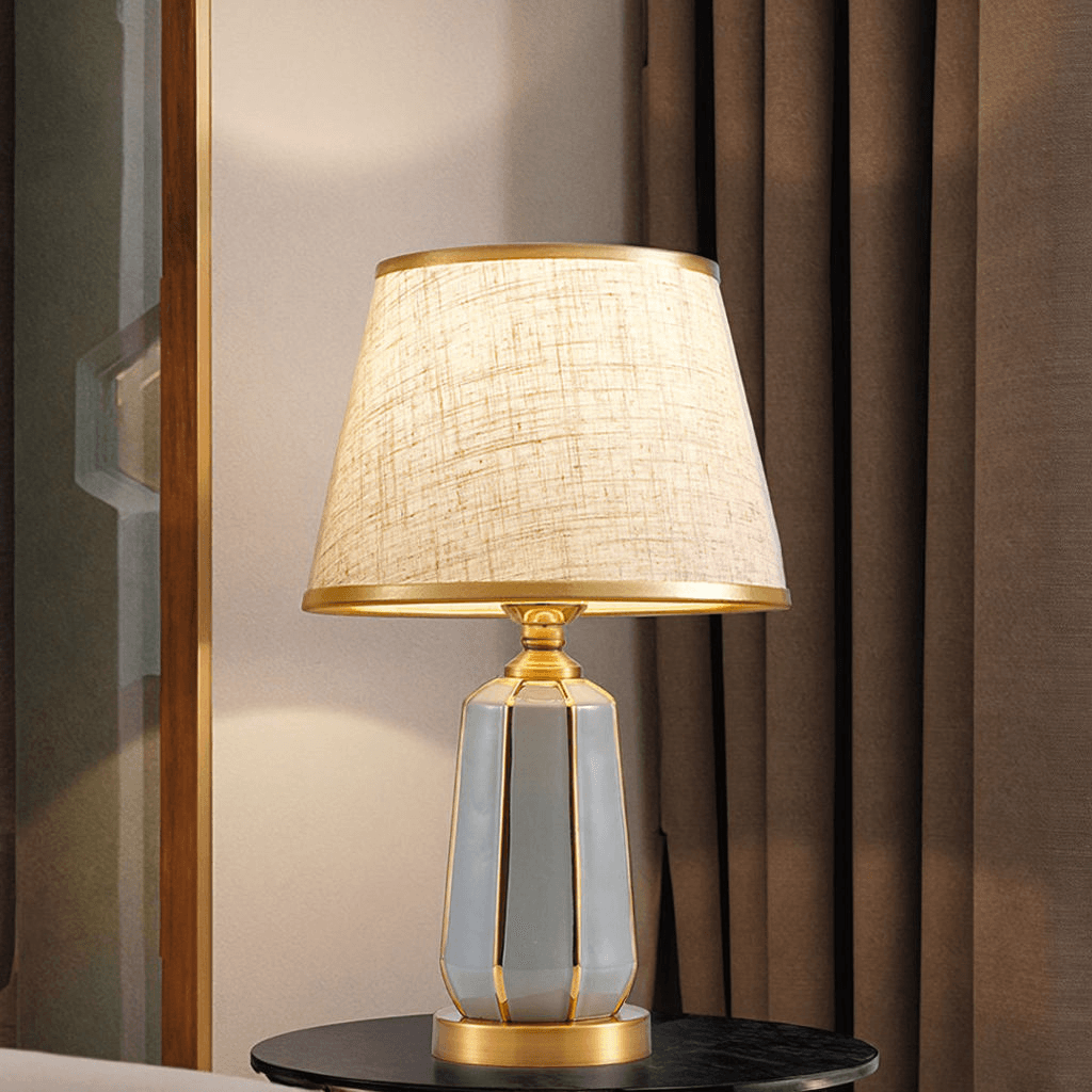 Modern Luxury Ceramic Desk Lamp with Warm Light Portable and Flexible Features for Living Room Study Wedding Room, operation11