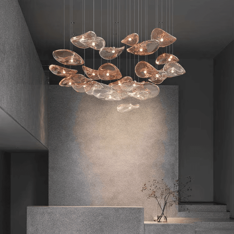 Modeling Chandelier Light Luxury Creative Light Home Decoration Hotel Chandelier Luxury Large Glass Crystal Chandelier, Custom Glass Ironwork Chandelier PL0918-10, Dimmable 3500K L, operation11