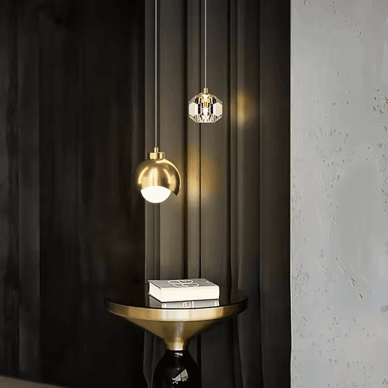 Modern Simple Crystal Pendant Light Bedroom Bedside Hanging Lamp Nordic Minimalist Long Line Living Room Home Decor, Nordic Long Line Crystal Pendant Light PL0918-19, Dimmable L, operation11