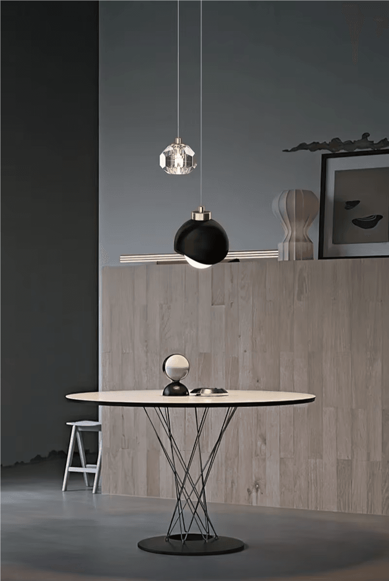 Modern Simple Crystal Pendant Light Bedroom Bedside Hanging Lamp Nordic Minimalist Long Line Living Room Home Decor, Nordic Long Line Crystal Pendant Light PL0918-19, Dimmable L, operation11