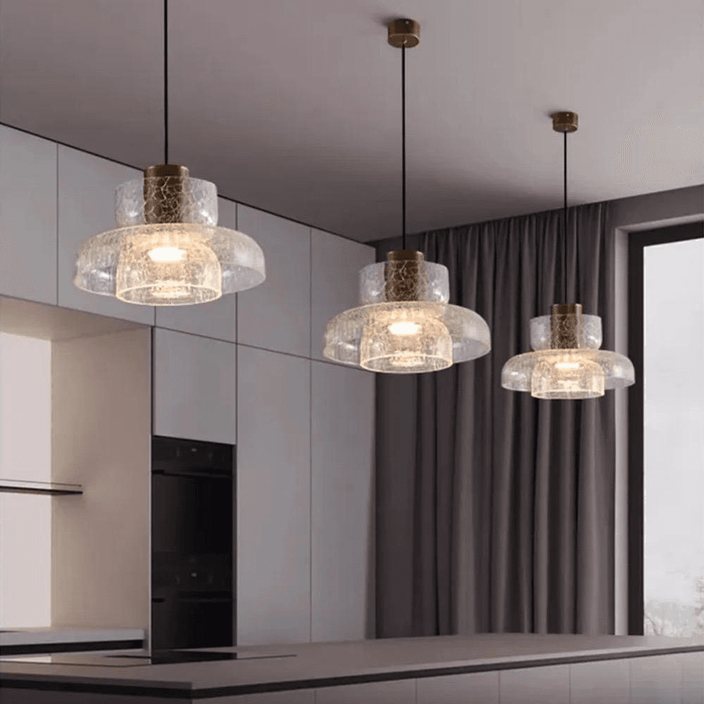 Postmodern Designer Restaurant Chandelier,Light Luxury,Bedroom,Study,Retro Artistic Crack Craft Glass Chandelier, Postmodern Crack Craft Glass Chandelier, operation11