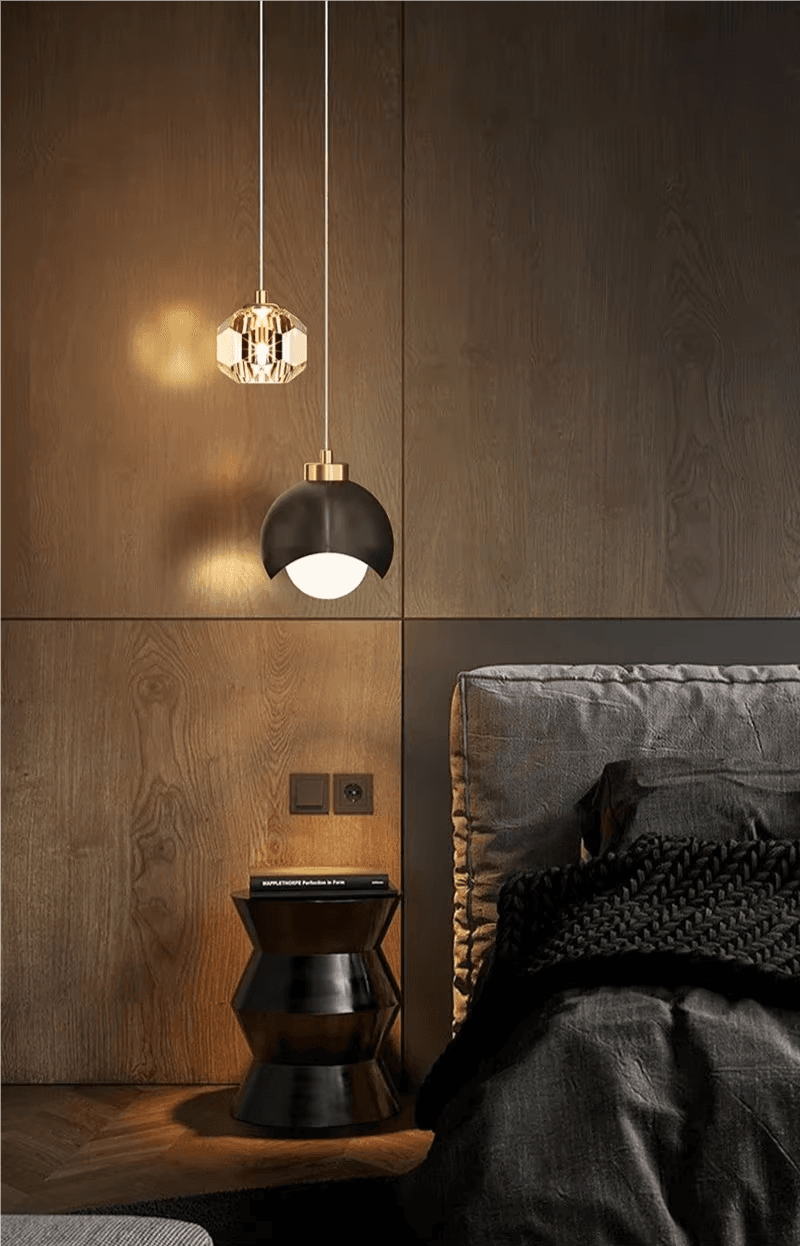 Modern Simple Crystal Pendant Light Bedroom Bedside Hanging Lamp Nordic Minimalist Long Line Living Room Home Decor, Nordic Long Line Crystal Pendant Light PL0918-19, Dimmable L, operation11