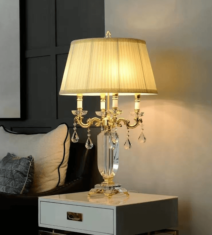 Modern Led Light Design Decoration Bedroom Bedside Night Light Home Goods Crystal Lampen Luxury Candelabra Table Lamp, Luxury Crystal Table Lamp TL0918-01, 2700K Eye-Caring LED, operation11