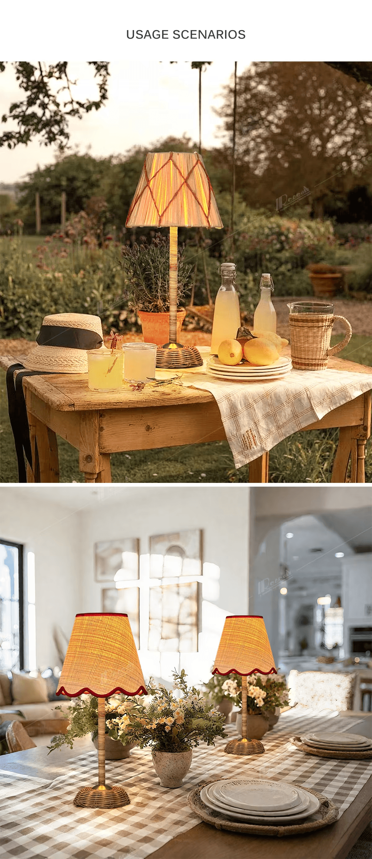 Hot Sale Vintage Rattan Nordic Table Lamp Unique Decorative Indoor Lighting Low Quantity Price for Home Decoration, Vintage Rattan Nordic Table Lamp, operation11