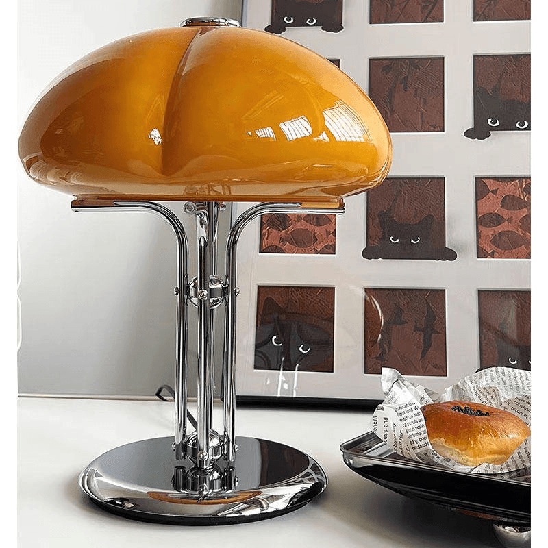 Medieval Bauhaus Pumpkin Table Lamp Bedroom Bedside Retro Designer Net Three Color Creative Decorative Lamps, Pumpkin Table Lamp Retro Designer, operation11