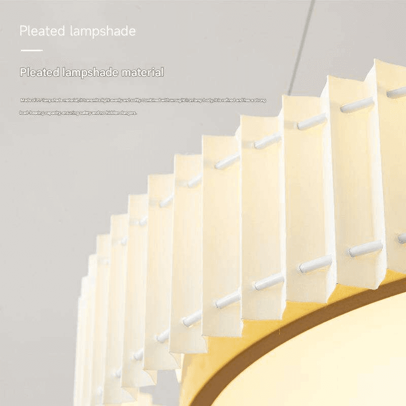 Luxury Modern LED Pleated Chandelier Fabric Pendant Light for Master Bedroom, LED Pleated Fabric Chandelier Pendant, operation11