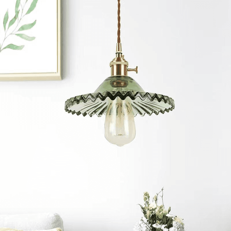 E27 Glass Shade Pendant Light Modern Kitchen Hanging Light Clear Glass Ceiling Pendant Light for Home, operation11