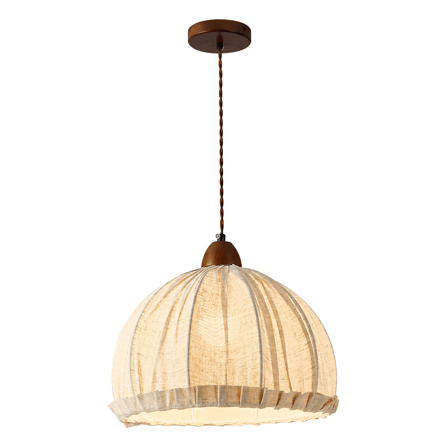 lower LED Chandelier Fabric Japanese Pendant Lamp Wabi Sabi French MidStyle Attic for Restaurant Living Room Bedroom, Wabi Sabi Fabric LED Pendant Lamp, operation11