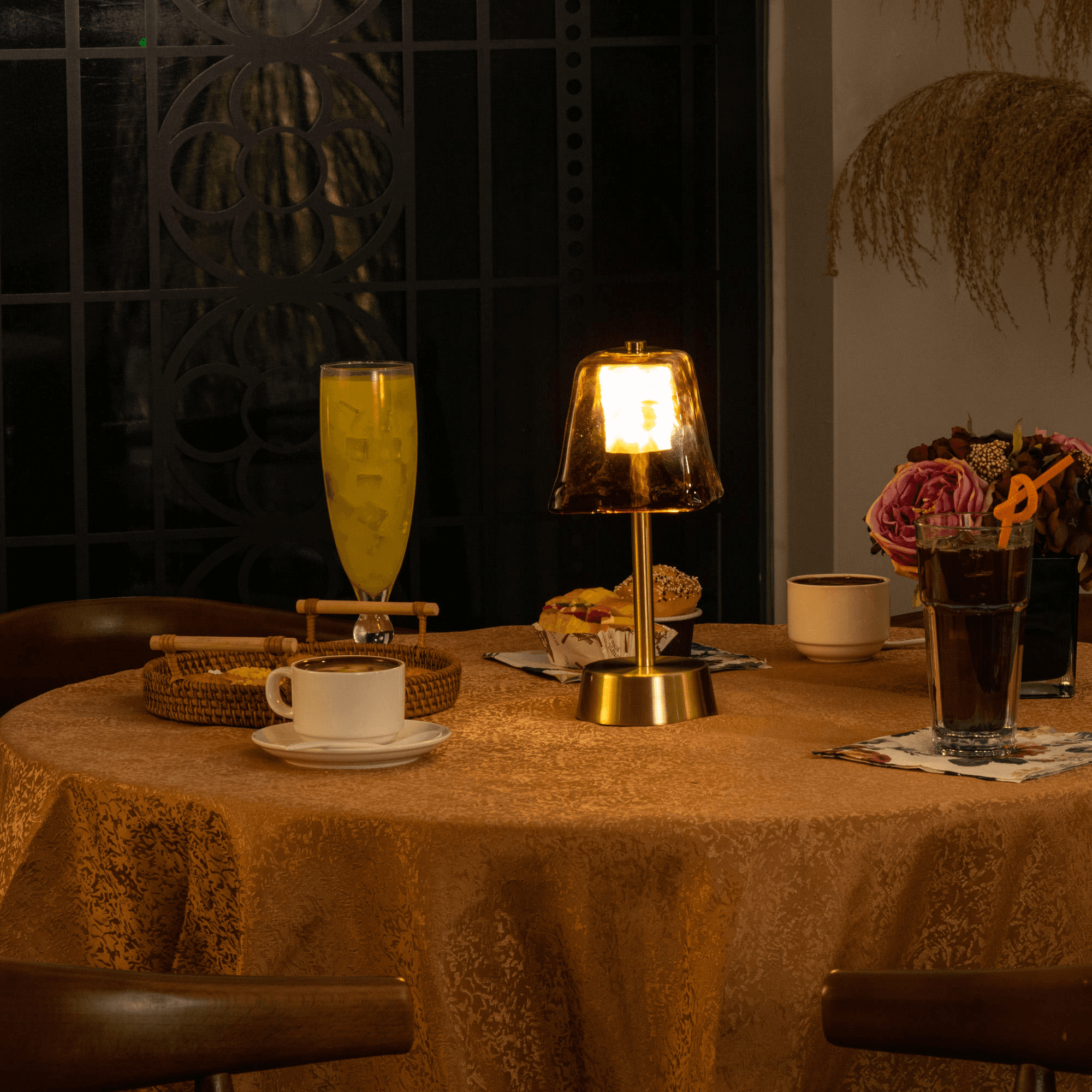 Rechargeable Cordless Aluminum Table Lamp Fabric Colorful Lampshades Remote Control Modern Simple Flexible LED Bedroom, Rechargeable Cordless Table Lamp with Remote, operation11