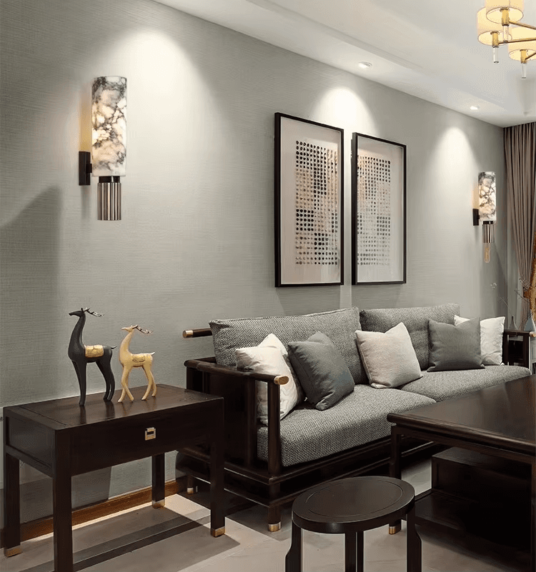 Minimalist Creative Alabaster Sconce Light Corridor Bedroom Bedside Marble Wall Lamps for Hotel, Modern Minimalist Marble Wall Sconce WL0918-01, Dimmable LED, operation11