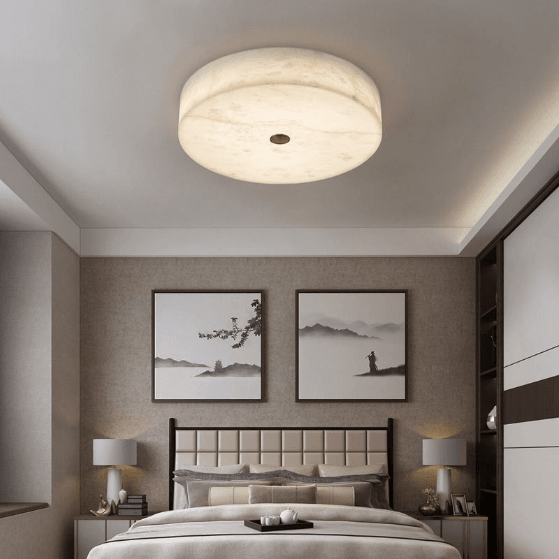 Alabaster LED Flush Mount Ceiling Light Modern Ceiling Ligh Square Minimalist Ceiling Lamp for Living Room Bedroom, Modern Onyx Surface Mounted Ceiling Light MC15 | OEM ODM, operation11