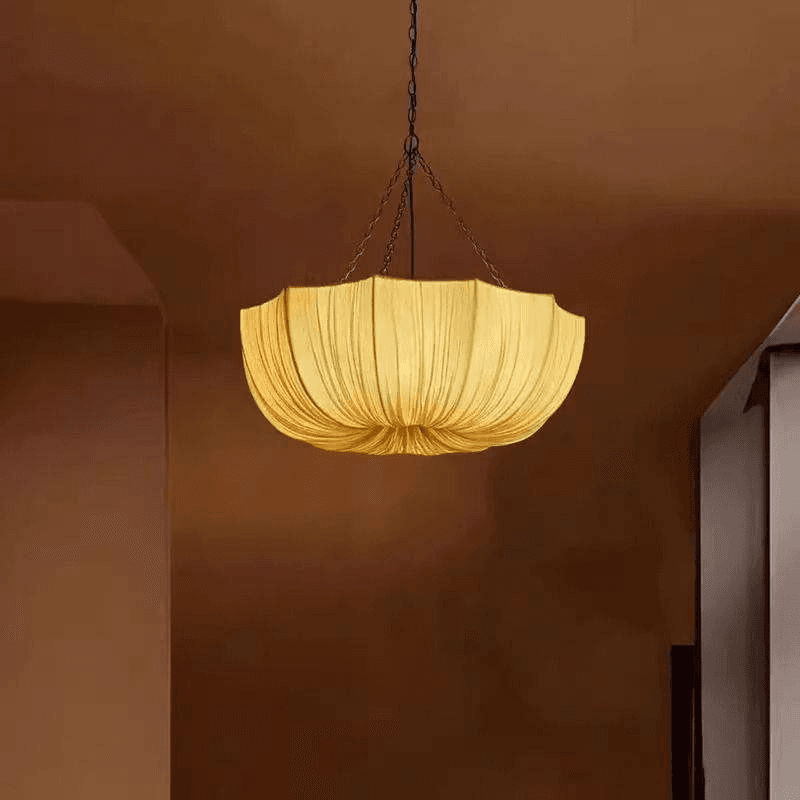 Vintage Style Umbrella Fabric Chandelier Creative French Pendant Light for Hotel Living Room Island Villa Decor, Wabi Sabi Umbrella Fabric Chandelier PL0918-13, Dimmable LED, operation11
