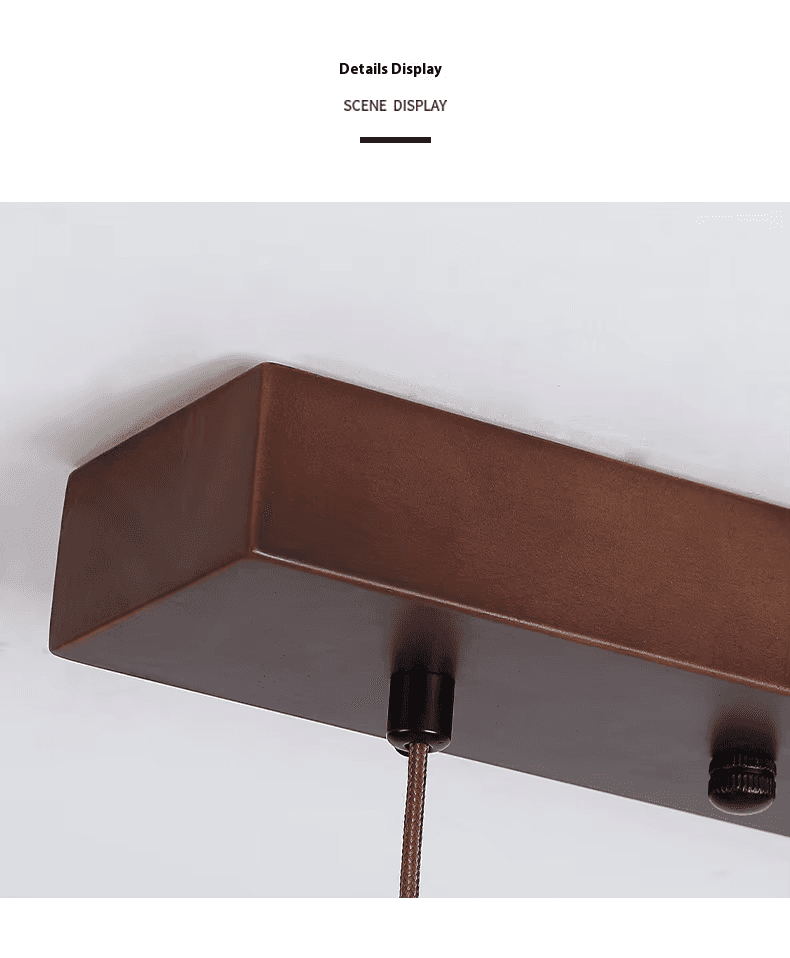Travertine Pendant Lamp Wood Stone Lamp Modern Chandelier Lamp Pendant for Dining Room, Travertine Walnut Wood LED Linear Pendant Light for Home, operation11