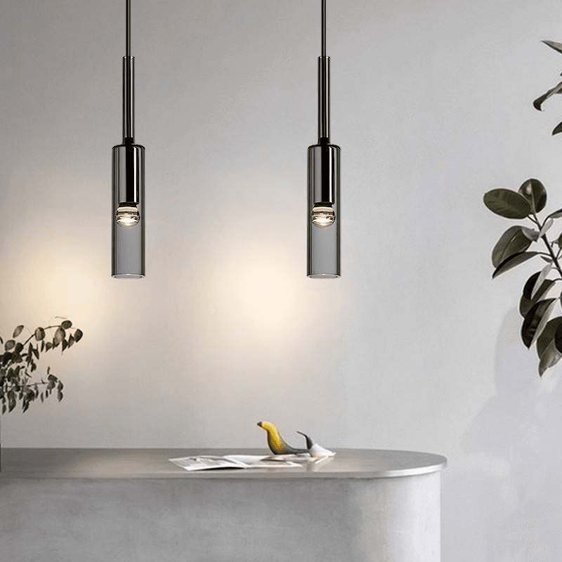 Modern Glass Pendant Light for Bedroom Bedside Bar Kitchen Dining Room Hanging Lamp Ceiling Lighting Bathroom Decoration, Modern Bottle Glass Pendant Light PL0918-17, Dimmable LED, operation11