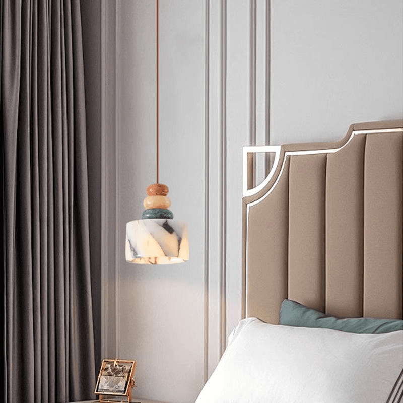 Multi-colour Stacked Stone Pendant Light Colorful Jade Refined Lighting and Playful Form Lights Decoration Project, Luxury Multi-colour Stacked Stone Pendant Light, Colorful Ja, operation11