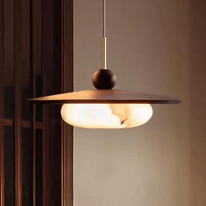 Modern Swing Arm Hanging Lamp Wabi-sabi Wooden Pendant Light Japanese Style Pendant Light for Dinning Room Kitchen, Wabi-Sabi Wooden Swing Arm Pendant Light, operation11