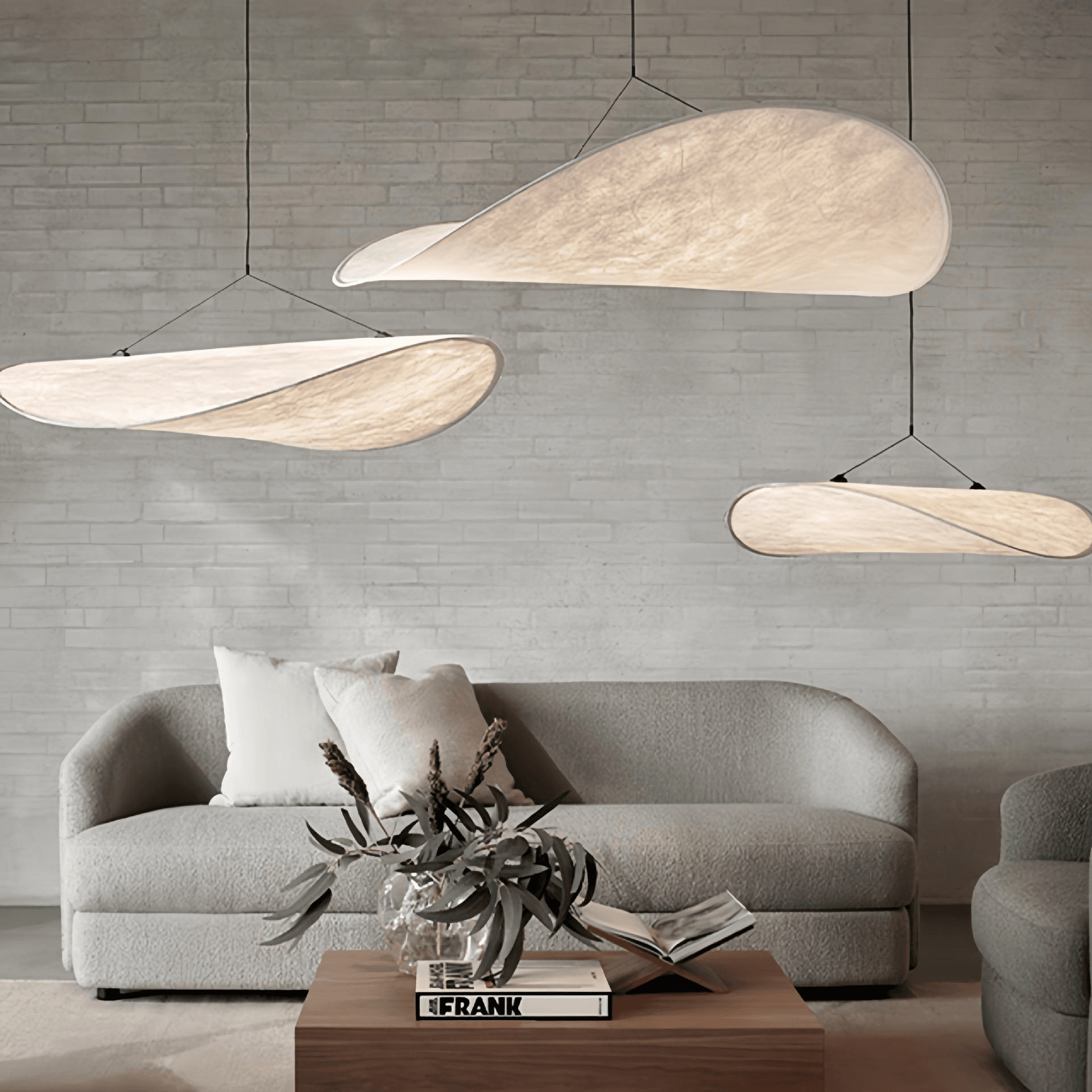 Home Decor Minimalist Design Silk Pendant Light Kitchen Led Hanging Lamp Indoor Big Fabric Nordic Modern Chandelier, Leaf Shape Silk Chandelier PL0918-11, Dimmable 2700K Light, operation11