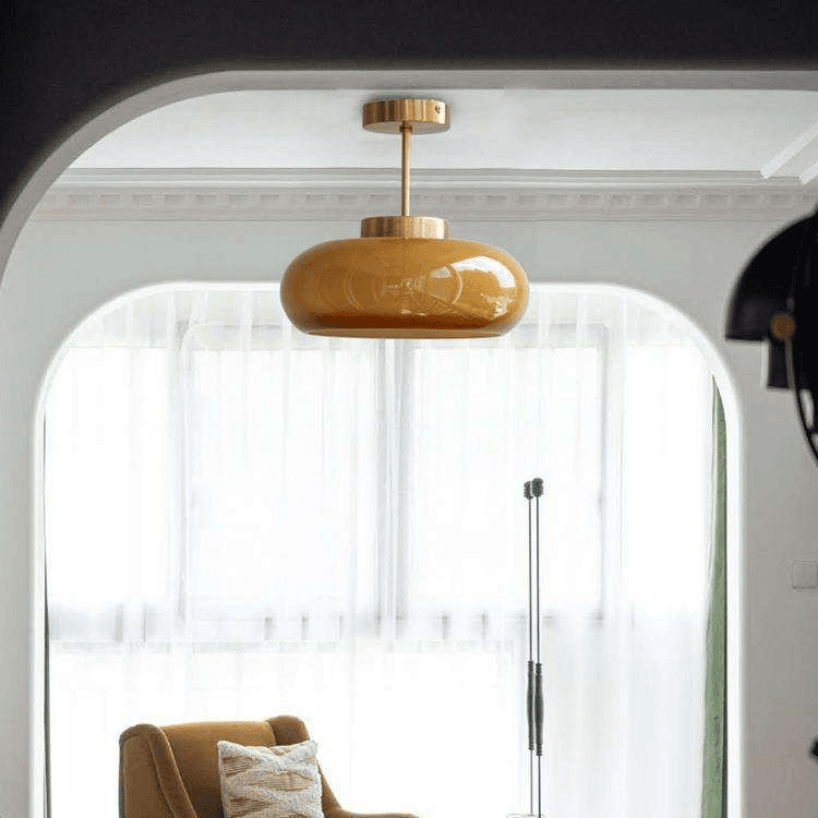 Nordic Modern Gold Glass Pendant Light for Restaurant Bar Counter Dining Room, Nordic Modern Gold Glass Pendant Light, operation11